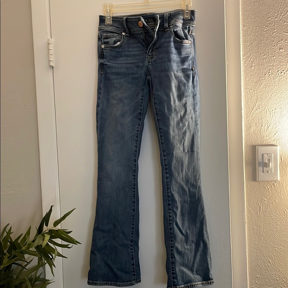 American Eagle Blue Boot Cut Jeans Classic Fit